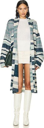 Stripe Super Soft Robe in Blue