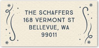 Address Labels: Snowy Mountains Address Label, Blue, Address Label, Matte