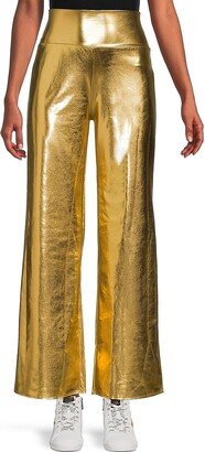 Renee C. Metallic Wide Leg Pants