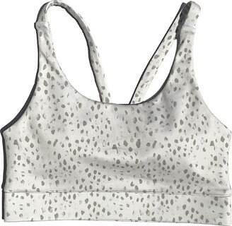 Taupe Activewear Cheetah Beige V Back Bra