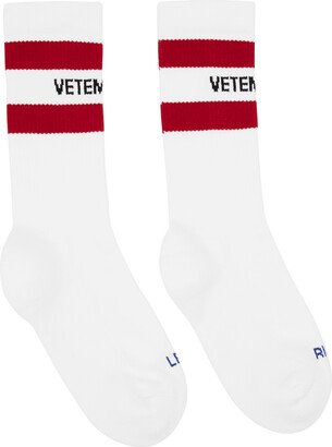 White & Red Iconic Socks