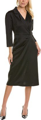 Satin Crepe Midi Dress