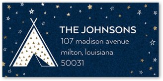 Address Labels: Awaiting Adventure Address Label, Blue, Address Label, Matte