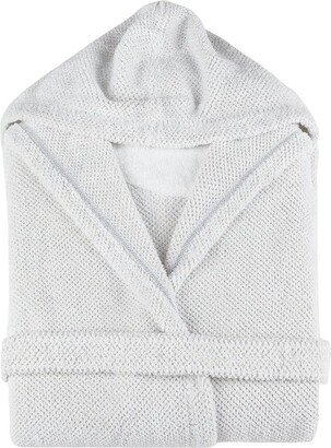 Graccioza Cotton-Linen Waffle Hooded Bathrobe (Small/Medium)