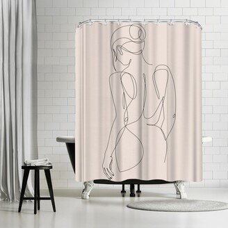 Lnt42 Pastel by Addillum - minimalist Shower Curtain