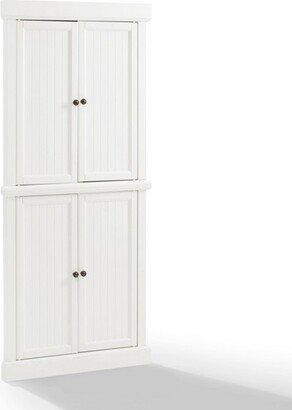 Shoreline Tall Corner Pantry White