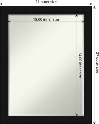 Petite Bevel Wall Mirror - Avon Black Frame - Avon Black - 21 x 27 in