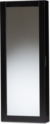 Pontus Modern Wall-Mountable Wood Jewelry Armoire with Mirror