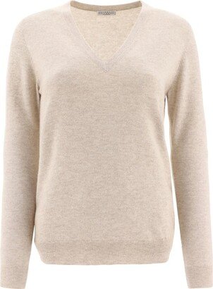 V-Neck Knitted Jumper-CB