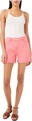 Womens Denim Frayed Hem Shorts-AA