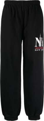 Logo-Print Cotton-Blend Track Pants-AB