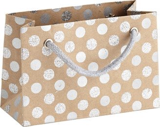 Vivid Wrap Small Recycled Glitter Dot Tote Silver