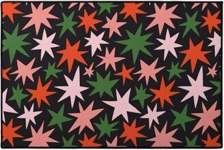 Door Mats: Christmas Stars - Multi Door Mat, Multicolor