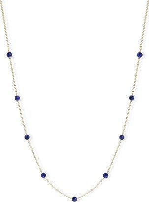 18kt yellow gold Boba Blueberry lapis necklace