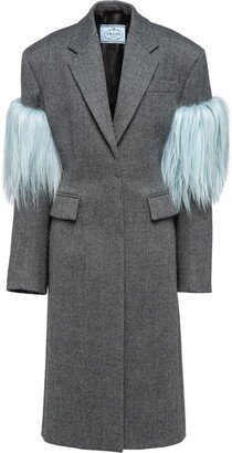 Fringed Double-Breasted Coat