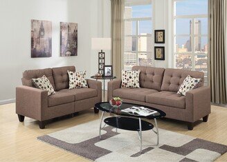 GEROJO Living Room Furniture Polyfiber Tufted Sofa Set Modern Style Sectional Sofa Loveseat with Pillows Cushion Couch Solid pine