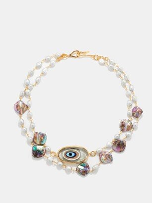 Evil Eye Pearl Necklace