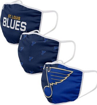 Men's and Women's Foco St. Louis Blues Face Covering 3-Pack