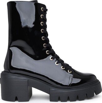 Black Patent Leather Soho Boots