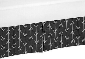 Black and White Woodland Arrow Queen Bed Skirt
