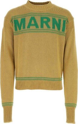 Logo Intarsia Knitted Jumper-AB