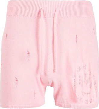 Pointelle-Knit Shorts