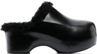 Shearling-Lined Clogs-AB