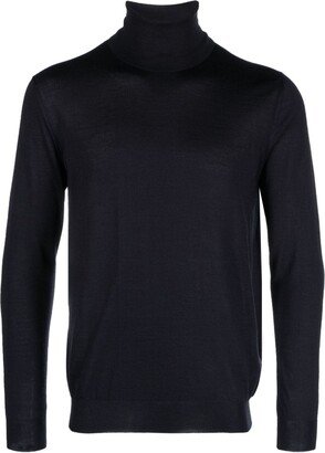 Roll-Neck Cashmere-Silk Jumper-AA