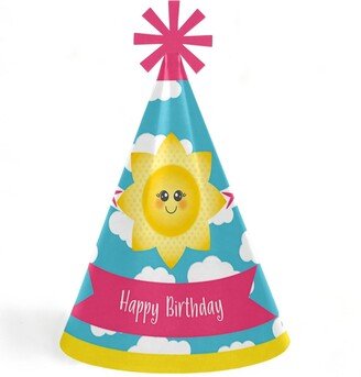 Big Dot Of Happiness You are My Sunshine - Cone Happy Birthday Party Hats - Set of 8 (Standard Size)