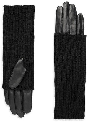 Touch Tech Leather & Knit Gloves