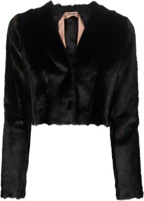 Faux-Fur Cropped Jacket