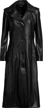 STREET LEATHERS Overcoat Black-AB