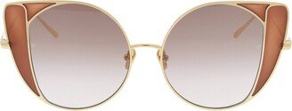 Cat-Eye Frame Sunglasses-AQ