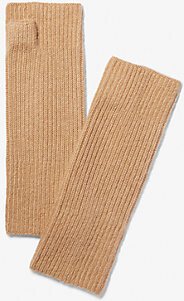 Ribbed Cashmere Fingerless Gloves