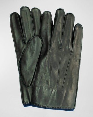 Men's Cashmere-Lined Leather Gloves-AA