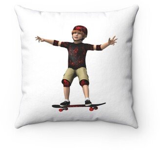 Skateboarder Pillow - Throw Custom Cover Gift Idea Room Decor