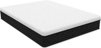 EDWINRAY 14-Inch California King Hybrid Mattress, Copper Infused Memory Foam Mattress, CertiPUR-US, White - California King