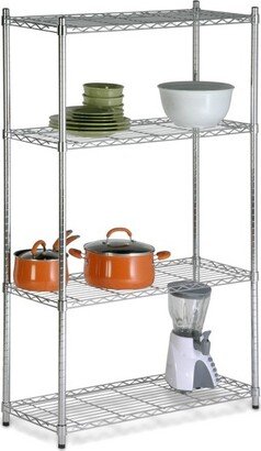 4 Tier 200lb per shelf Shelving Unit Chrome