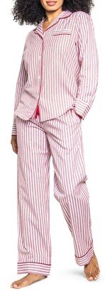 Red Ticking Stripe Pajama Set