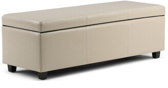 Easton Faux Leather Rectangular Storage Ottoman