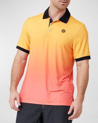 SIAMO VERANO Men's Stretch-Knit Gradient Polo Golf Shirt