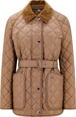 Belted Waist Quilted Jacket