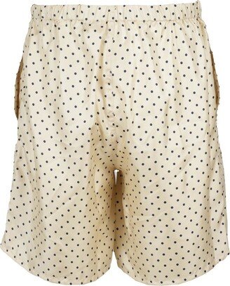 Polka Dot Printed Knee Length Shorts