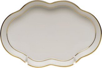 Golden Edge Small Scalloped Tray