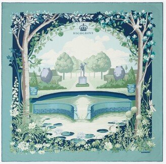 Highgrove Print Silk Square Scarf