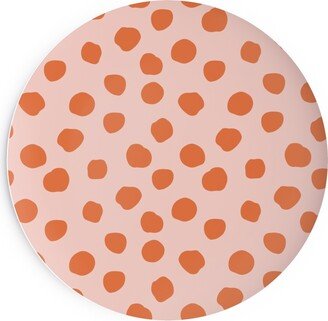 Salad Plates: Dotty - Pink And Orange Salad Plate, Pink