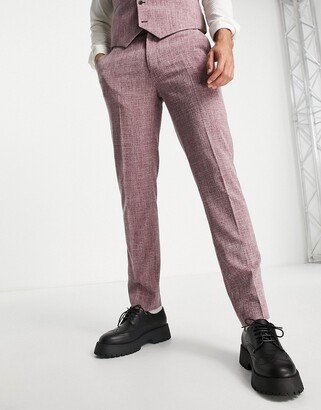 wedding slim pants in rust crosshatch