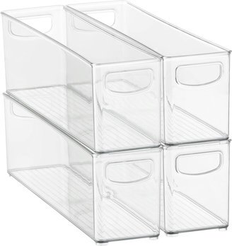 Case of 4 Linus Small Deep Drawer Bin Clear