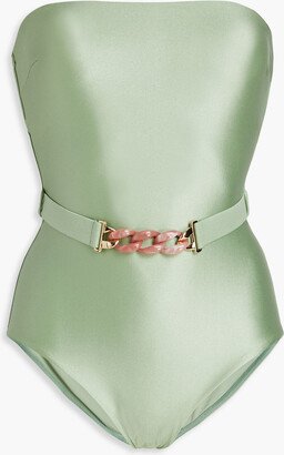 Embellished bandeau swimsuit