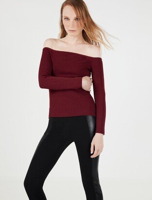 Ribbed Off-the-Shoulder Top